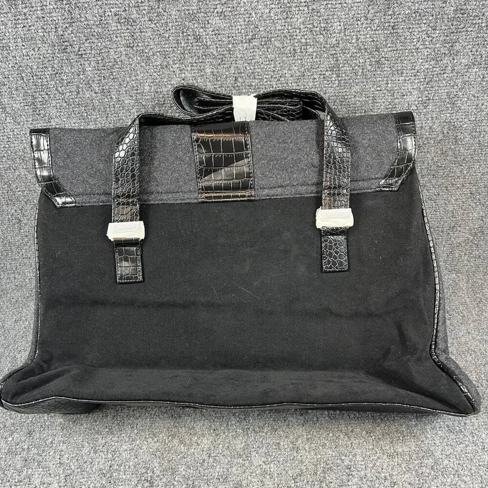 Elizabeth Arden Black Croc Embossed Tote Bag 17x11